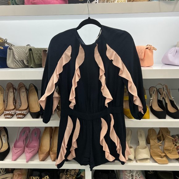 Alexis Blue Long Sleeved Romper - Picture 1 of 2